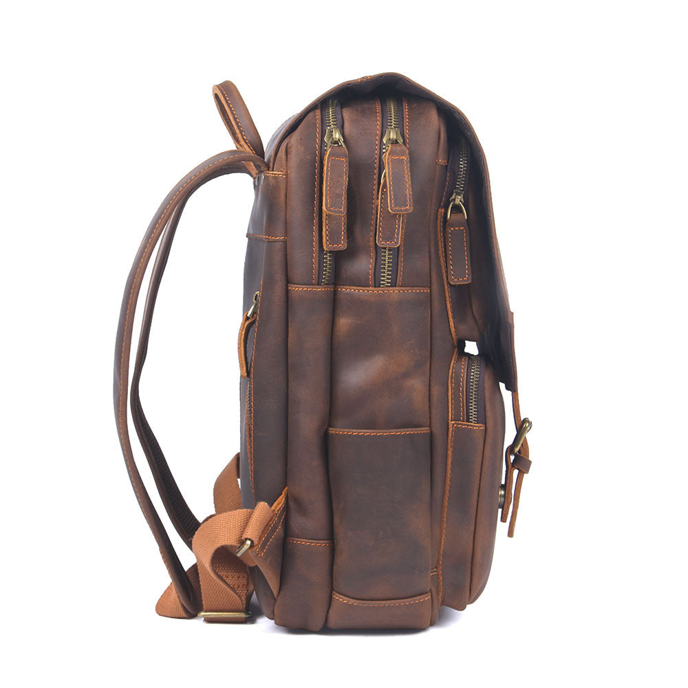 Crazy Horse Leather Backpack-Ferndale