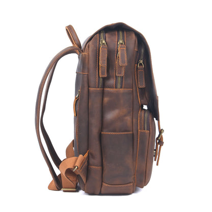 Crazy Horse Leather Backpack-Ferndale