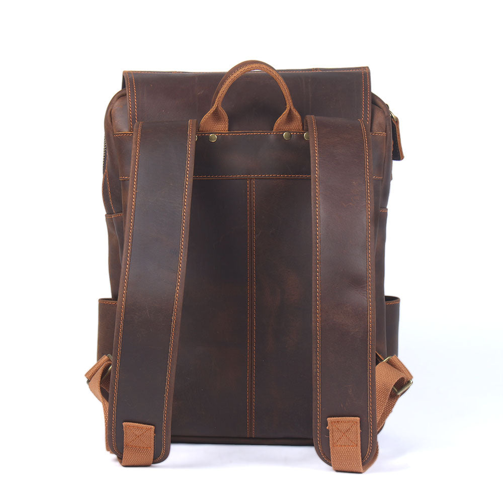 Crazy Horse Leather Backpack-Ferndale